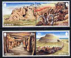 Jersey 1994 Europa - Archaeological Discoveries perf set of 4 unmounted mint SG 655-58, stamps on europa, stamps on dinosaurs, stamps on 
