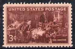 United States 1947 Medical Profession 3c unmounted mint, SG 946, stamps on medical, stamps on arts, stamps on doctors