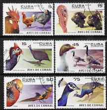 Cuba 2006 Domesticated Fowl perf set of 6 fine cto used, SG4948-53, stamps on birds, stamps on poultry, stamps on fowl, stamps on chickens, stamps on parrots