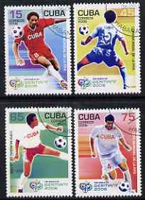 Cuba 2006 Football World Cup perf set of 4 fine cto used, stamps on football, stamps on sport