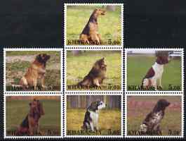 Chakasia 2000 Dogs perf set of 7 values complete unmounted mint, stamps on dogs
