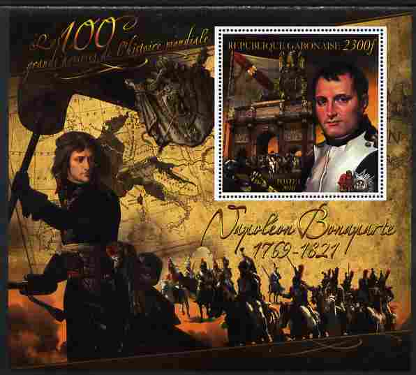 Gabon 2010-12 Greatest Personalities in World History - Napoleon Bonaparte large perf s/sheet unmounted mint, stamps on personalities, stamps on napoleon, stamps on militaria  , stamps on dictators.