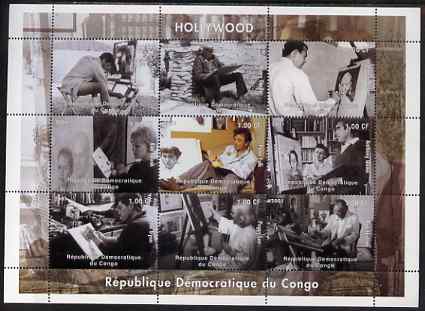 Congo 2001 Hollywood perf sheetlet containing set of 9 values unmounted mint. Note this item is privately produced and is offered purely on its thematic appeal, stamps on films, stamps on movies, stamps on cinema, stamps on arts