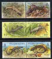 Pitcairn Islands 1993 Lizards perf set of 6 unmounted mint SG 436-41, stamps on reptiles, stamps on animals, stamps on lizards