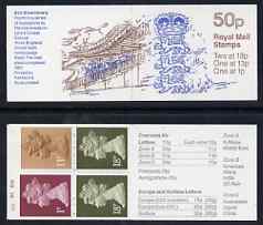 Great Britain 1987-88 MCC Bicentenary #4 (England Team Badge) 50p booklet complete with cyl nos (B21 B4 B30), SG FB42, stamps on sport, stamps on cricket, stamps on badges