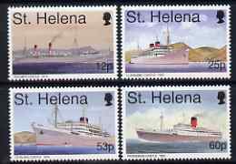 St Helena 1996 Union Castle Mail Ships #1 perf set of 4 unmounted mint SG 710-13, stamps on ships, stamps on mailships, stamps on postal, stamps on castles