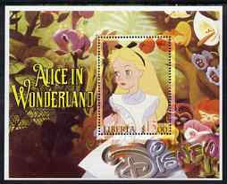 Liberia 2006 Walt Disney - Alice in Wonderland perf m/sheet fine cto used, stamps on disney, stamps on films, stamps on children, stamps on movies, stamps on 