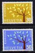 Switzerland 1962 Europa perf set of 2 unmounted mint SG 668-69, stamps on europa