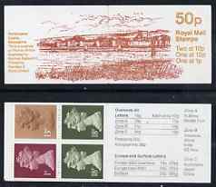 Great Britain 1986 Roman Britain No.3 (Porchester Castle) 50p booklet complete, SG FB38, stamps on , stamps on  stamps on castles