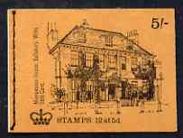 Great Britain 1968-70 English Homes - Mompesson House 5s booklet (Oct 1969) complete and fine SG HP31, stamps on buildings, stamps on 