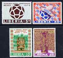 Liberia 1970 Football World Cup set of 4 unmounted mint SG 1020-23, stamps on football, stamps on sport