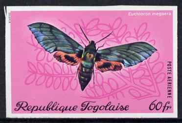 Togo 1970 Butterflies 60f Euchloron megaera imperf from limited printing unmounted mint, as SG 768, stamps on butterflies