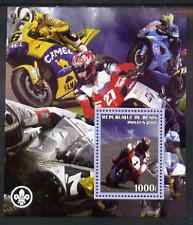 Benin 2007 Motorcycles #2 perf m/sheet with Scout Logo, unmounted mint, stamps on scouts, stamps on motorbikes