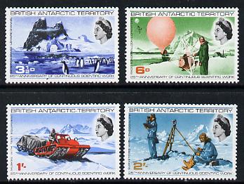 British Antarctic Territory 1969 25th Anniversary of Continuous Scientific Work set of 4 unmounted mint, SG 20-23, stamps on polar, stamps on science
