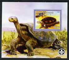 Palestine (PNA) 2007 Tortoises perf m/sheet with Scout Logo, unmounted mint. Note this item is privately produced and is offered purely on its thematic appeal, stamps on scouts, stamps on turtles, stamps on reptiles, stamps on tortoises