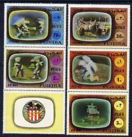 Fujeira 1972 Apollo 16 perf set of 5 unmounted mint, Mi 890-94, stamps on space
