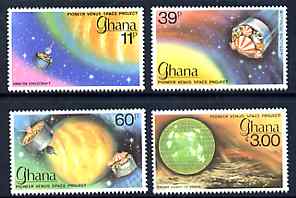 Ghana 1979 Pioneer Venus Space Project perf set of 4 unmounted mint, SG 872-75, stamps on space, stamps on planets, stamps on rockets