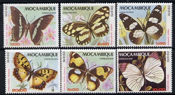 Mozambique 1979 Stamp Day (Butterflies) set of 6 unmounted mint SG 791-96, stamps on butterflies  postal