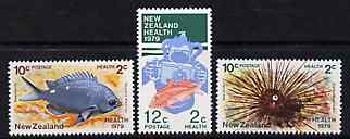 New Zealand 1979 Health - Marine Life & Photography set of 3 unmounted mint SG 1197-99, stamps on marine life, stamps on fish, stamps on photography