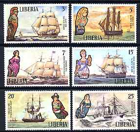 Liberia 1972 Ships of the British Royal Navy perf set of 6 unmounted mint, SG 1125-30, stamps on ships