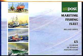 Ireland 1991 Fishing Fleet Â£5 booklet complete & fine SG SB41, stamps on fish, stamps on fishing, stamps on ships