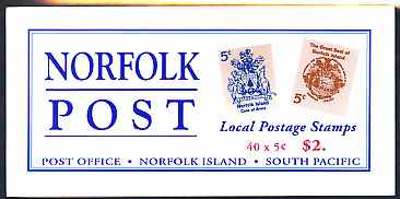 Norfolk Island 1997 Norfolk Post $2 booklet complete & fine SG SB8, stamps on , stamps on  stamps on newspapers, stamps on  stamps on arms, stamps on  stamps on heraldry, stamps on  stamps on seals