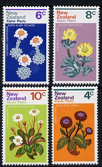 New Zealand 1972 Alpine Flowers set of 4 unmounted mint, SG 983-86*, stamps on flowers