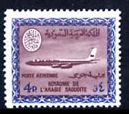 Saudi Arabia 1966-75 Boeing 720B Aircraft 4p (no wmk) unmounted mint SG 719, stamps on aviation, stamps on boeing