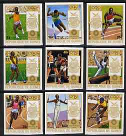 Guinea - Conakry 1972 Munich Olympic Games imperf set of 9 from a limited printing unmounted mint as SG 798-806, stamps on sport, stamps on olympics, stamps on bicycles, stamps on gymnastics, stamps on boxing, stamps on javelin, stamps on hammer, stamps on hurdles, stamps on hurdling, stamps on pole vault