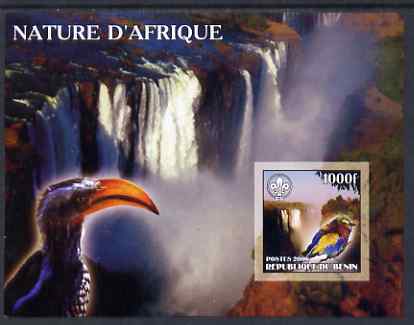 Benin 2006 Nature of Africa - Birds & Waterfalls (with Scout Logo) imperf m/sheet, unmounted mint, stamps on scouts, stamps on birds, stamps on waterfalls