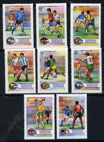Grenada - Grenadines 1974 Football World Cup set of 8 unmounted mint, SG 16-23, stamps on football  sport