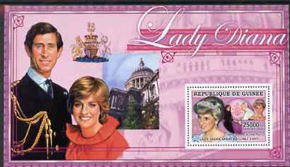 Guinea - Conakry 2006 Princess Diana perf s/sheet #04 containing 1 value (St Pauls) unmounted mint Yv 346, stamps on , stamps on  stamps on royalty, stamps on  stamps on diana, stamps on  stamps on charles, stamps on  stamps on william, stamps on  stamps on harry, stamps on  stamps on london