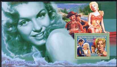 Guinea - Conakry 2006 Marilyn Monroe perf s/sheet #8 containing 1 value (River of no Return) unmounted mint Yv 365, stamps on personalities, stamps on movies, stamps on films, stamps on music, stamps on marilyn, stamps on marilyn monroe, stamps on kennedy, stamps on rivers