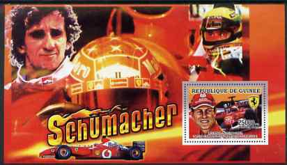 Guinea - Conakry 2006 Michael Schumacher - F1 Champion perf s/sheet #1 containing 1 value (Alain Prost) unmounted mint Yv 367, stamps on personalities, stamps on sport, stamps on formula 1, stamps on  f1 , stamps on cars, stamps on ferrari