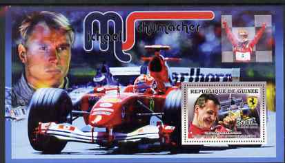 Guinea - Conakry 2006 Michael Schumacher - F1 Champion perf s/sheet #2 containing 1 value (Mika Hakkinen) unmounted mint Yv 368, stamps on personalities, stamps on sport, stamps on formula 1, stamps on  f1 , stamps on cars, stamps on ferrari