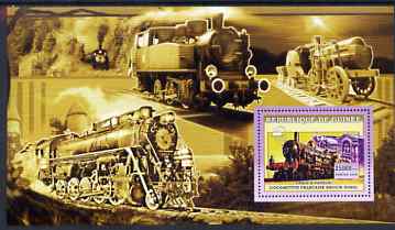 Guinea - Conakry 2006 Steam Trains - French North Region large perf s/sheet containing 1 value unmounted mint, stamps on railways