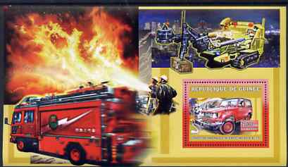 Guinea - Conakry 2006 Japanese Fire Engines large perf s/sheet containing 1 value (BJ-73) unmounted mint, stamps on fire