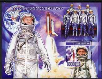 Guinea - Bissau 2007 John Glenn perf s/sheet containing 1 value unmounted mint, Yv 337, stamps on personalities, stamps on space, stamps on , stamps on masonics, stamps on masonry