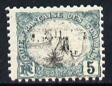 French Somali Coast 1903 Mosque 5c black & blue-green with inverted centre, unmounted mint SG 140avar*, stamps on churches  religion, stamps on islam