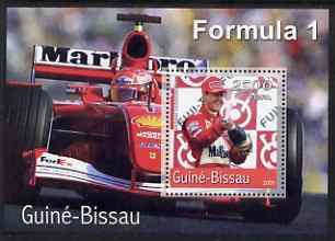 Guinea - Bissau 2001 Ferrari Cars (F1) perf s/sheet containing 1 value unmounted mint Mi Bl 366, stamps on cars, stamps on ferrari, stamps on formula 1, stamps on  f1 , stamps on schumacher