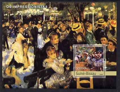 Guinea - Bissau 2003 Impressionist Paintings #2 perf s/sheet containing 1 value (Degas) unmounted mint Mi BL414, stamps on arts, stamps on degas, stamps on dancing, stamps on dancers