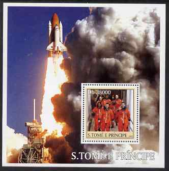 St Thomas & Prince Islands 2003 Space Shuttle Columbia perf s/sheet containing 1 value unmounted mint Mi BL479, stamps on space, stamps on shuttles