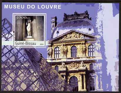 Guinea - Bissau 2003 The Louvre Museum perf s/sheet containing 1 value unmounted mint Mi BL410, stamps on arts, stamps on museums