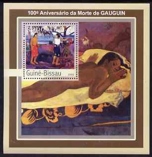 Guinea - Bissau 2003 Death Centenary of Gauguin perf s/sheet containing 1 value unmounted mint Mi BL391, stamps on personalities, stamps on arts, stamps on gauguin