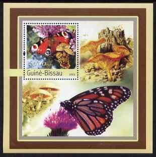 Guinea - Bissau 2003 Butterflies & Fungi perf s/sheet containing 1 value unmounted mint Mi BL389, stamps on butterflies, stamps on fungi