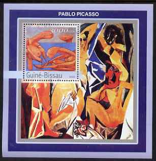 Guinea - Bissau 2003 Nude Paintings by Picasso perf s/sheet containing 1 value unmounted mint Mi BL392, stamps on , stamps on  stamps on personalities, stamps on  stamps on arts, stamps on  stamps on picasso, stamps on  stamps on nudes