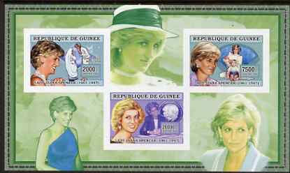 Guinea - Conakry 2006 Princess Diana imperf sheetlet #3 containing 3 values unmounted mint Yv 2715-17, stamps on royalty, stamps on diana, stamps on teresa