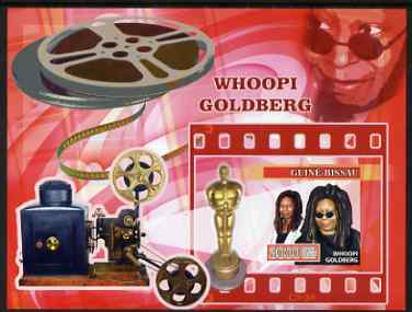 Guinea - Bissau 2007 Whoopi Goldberg imperf sheetlet containing 4 values unmounted mint, Yv 2278-81, stamps on personalities, stamps on women, stamps on cinema, stamps on films, stamps on movies