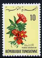 Tunisia 1968 Pomegranate 10m unmounted mint, SG 665, stamps on flowers, stamps on fruit