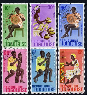 Togo 1966 Arts & Crafts set of 6 cto used, SG 469-74, stamps on arts  crafts